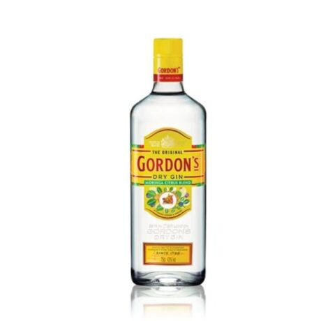 Gordon's Dry Gin bottle on display in Lagos, Nigeria